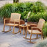 Chaise berçante d'extérieur en osier / rotin Lords