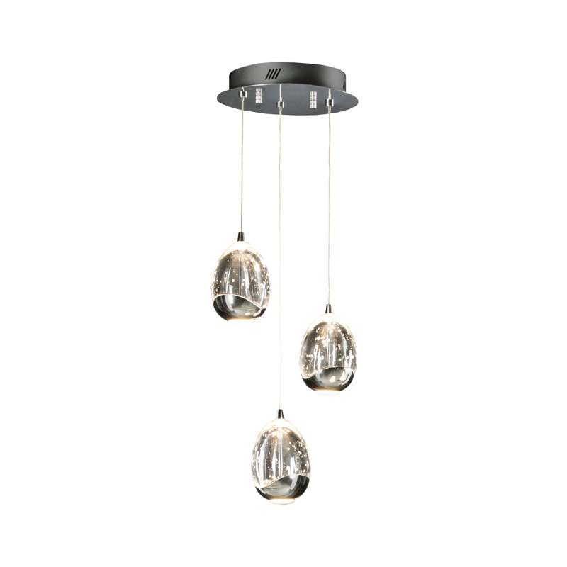 Neher 3 - Light Chrome LED Cluster Pendant