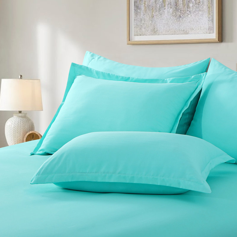 Ensemble d'édredon en microfibre 5/7-pièces , Édredon de grande taille et 6 pièces supplément, Turquoise