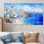 Santorini Grèce Serenity - Grèce, ensemble de 4 décorations murales