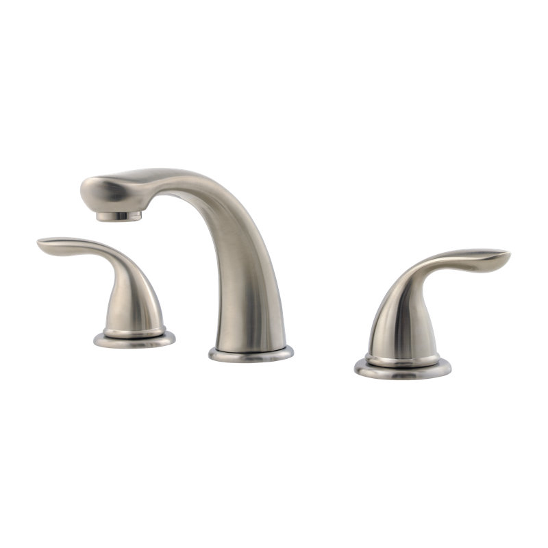 Pfirst Series 2-Handle Complete Roman Tub Trim in Brushed Nickel, Brushed Nickel