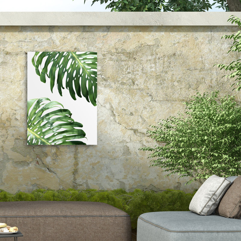 Toile pour l'extérieur Cormican Lexie Greer Double Philodendron, H 19 po x l 14 po x P 1,5 po