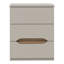 Saben Modern minimalistic bedside table with 3 drawers, integrated wood-effect handles, engineered wood, beige & warm oak decor, 50.4 cm W x 63.5 cm H x 41.5 cm D