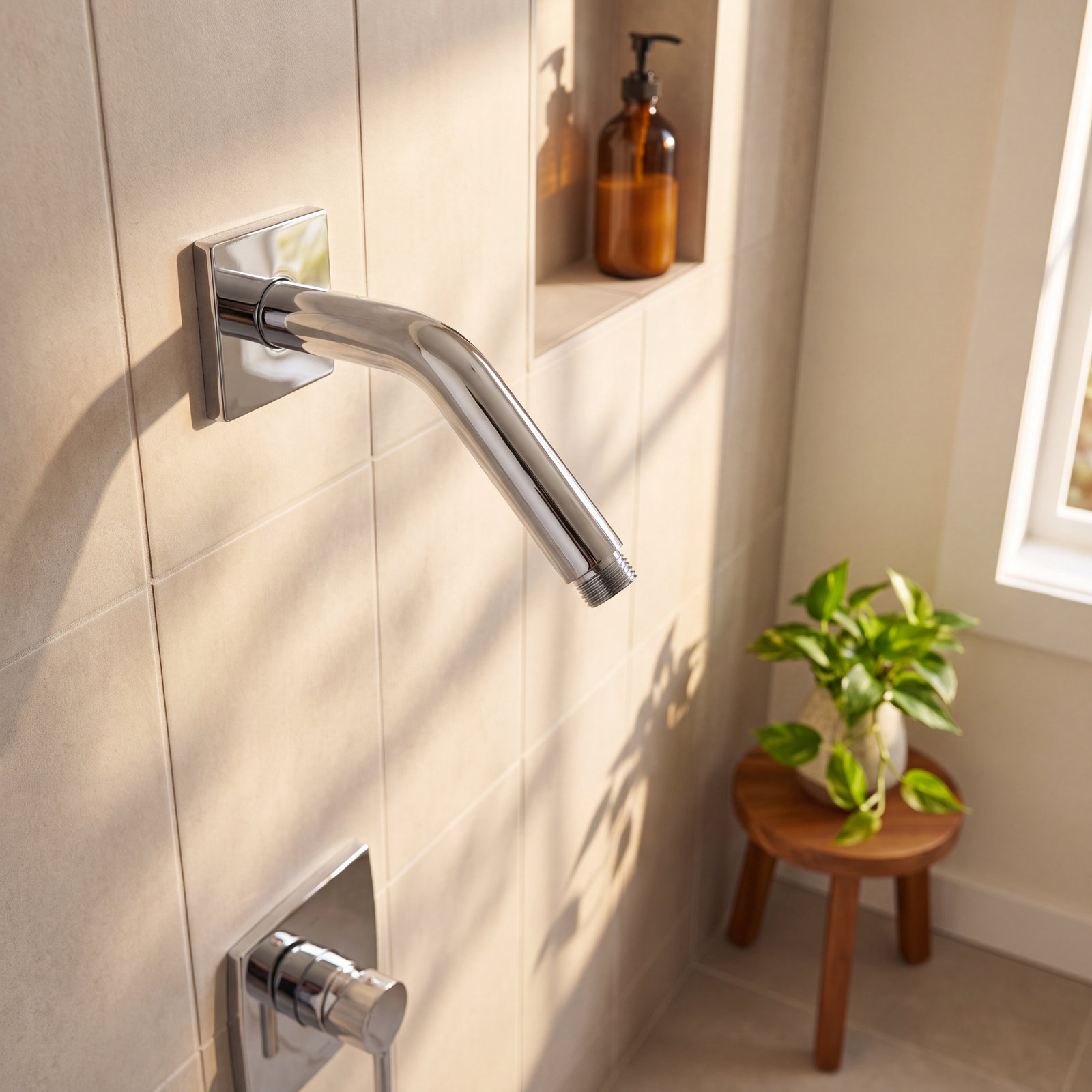90 Degree Shower Arm, Chrome