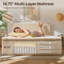 Matelas double en mousse à mémoire de forme de 16 po avec tête de lit double, lit tout-en-un, lit plateforme sans assemblage, ferme moyenne, aucun sommier requis-573047355-573047352