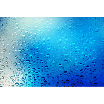 Close Up of Water Droplets on a Window by Bgfoto