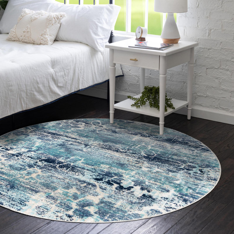 Abstract Indoor Rug, Round 5'1"