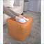 Repose-pieds contemporain en similicuir de 16 po x 16 po x 16 po pour repose-pieds | Similicuir caramel-531784614