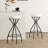 Modern Backless Bar Stools Set Of 2 Round Upholstered Counter Stools For Kitchen Island Velvet Dining Chairs (Black & Creamy White)-10077047
