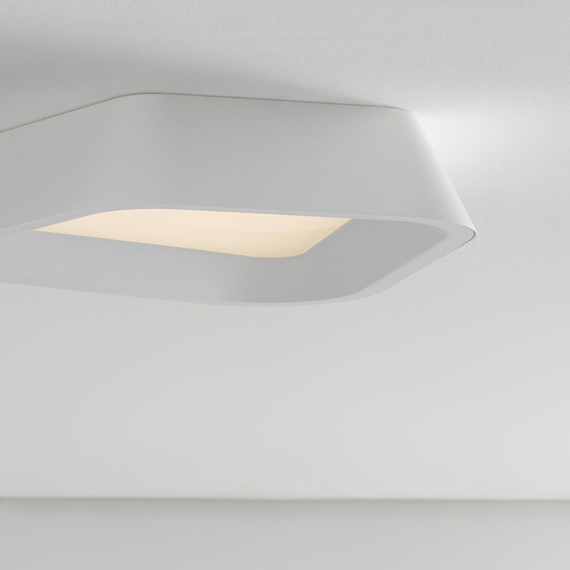 Rhonan 1 - Light LED Flush Mount, Matte White/White