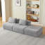 Chenille grise 3 places, appartement compressé, sans assemblage, espace, confortable, utilisation instantanée, structure à ressorts ensachés en éponge douce et éponge, configurations polyvalentes,-281049197