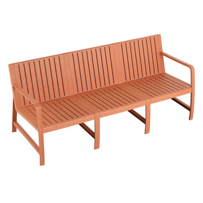 Apricot Brown 1 - Piece 3 Seater , Outdoor Furniture Of Polypropylene, Waterproof, , Slim Profile For Small Patios Polypropylene Indoor/Outdoor In Brown, , Easy To Clean, Ideal