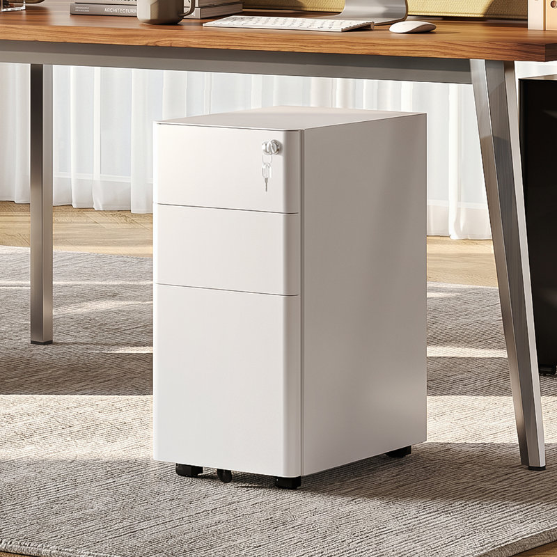 Coray 3 Drawer File Cabinet, Printer Cabinet, Home Office Filing Cabinets, Fully Assembled Except Casters, Legal/Letter Size