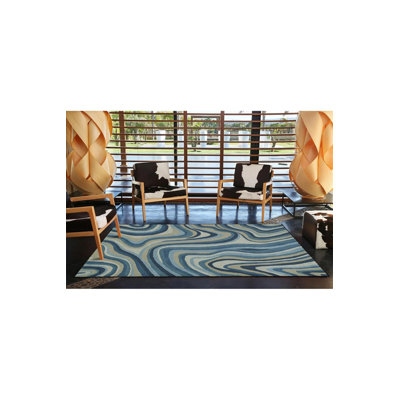 Base tissée à motif ondulé et tapis lavable