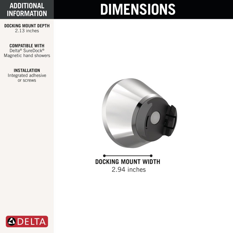 SureDock Magnetic Docking Mount, Chrome