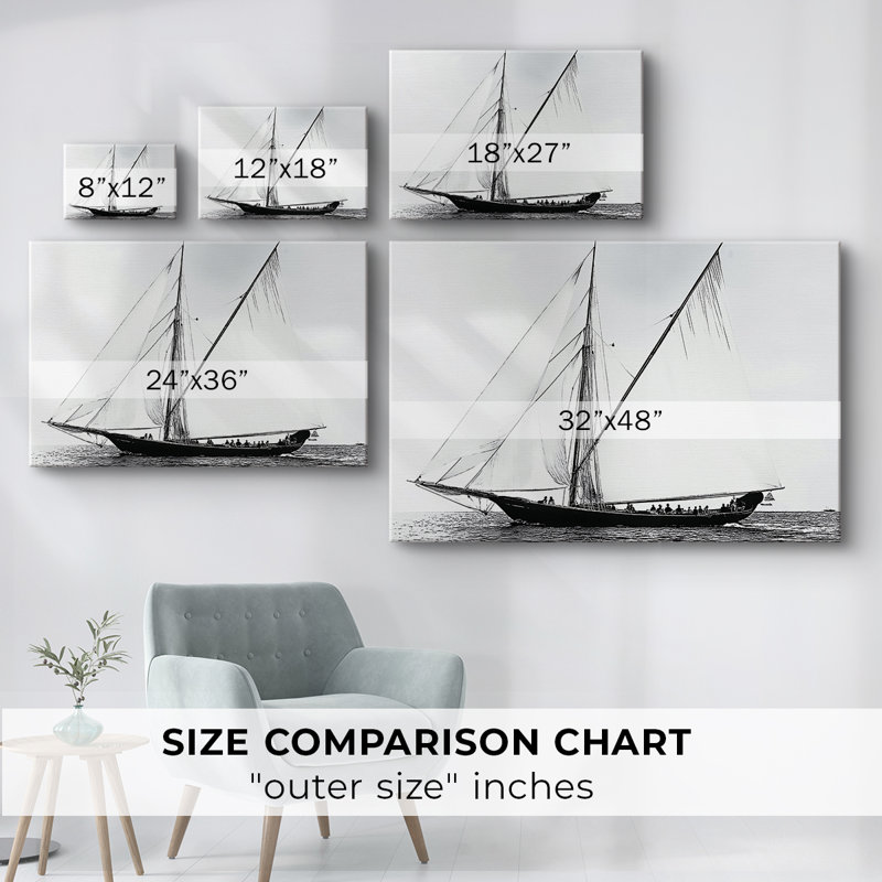Nautical Series-XLVII - Cavas enveloppés de galerie, 12 x 18