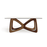Butterfly Dining Glass Top Table