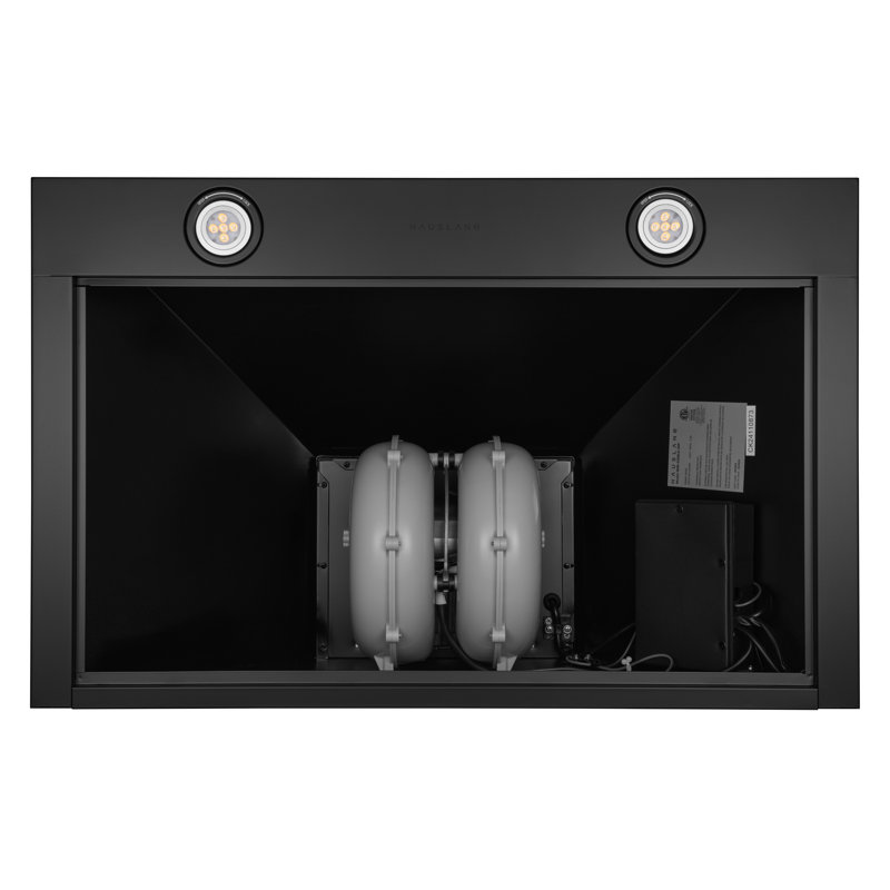 Hotte murale convertible, 44" H x 30" W x 19" D, Noir mat