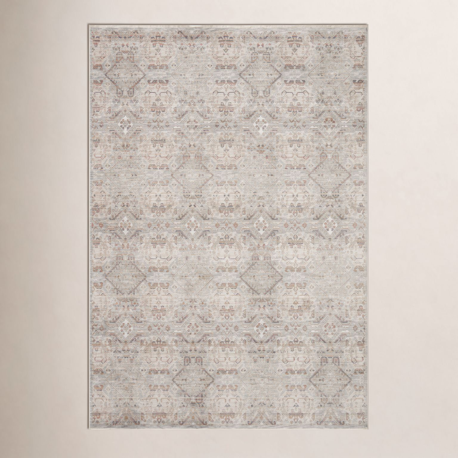 Amber Lewis x Loloi Zuma Silver Multi Oriental Rug, Round 5'3"
