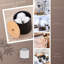 Padang en coton et porte-coton-tige avec plateau en bambou-91037809
