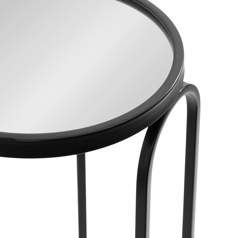 Mercer41 Pomeroy Metal Drink Table 11" x 11" x 24", Black