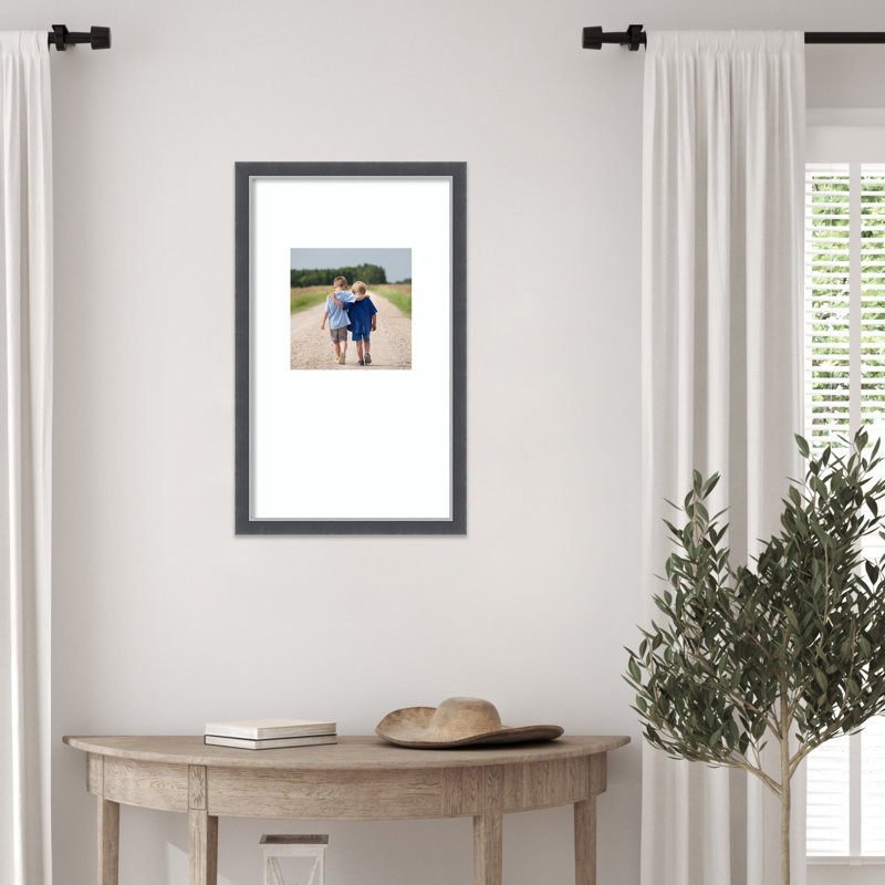 Cadre photo Eva, 13 x 22 emmêlés à 8 x 8, Blanc éclatant lisse