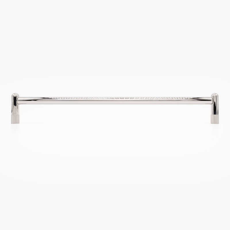Poignée d'appoint moletée, Nickel poli, 18"