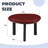 Striking Crimson High-Gloss Modern Accent Table - Metal & MDF Compact End Table for Living Room & Bedroom