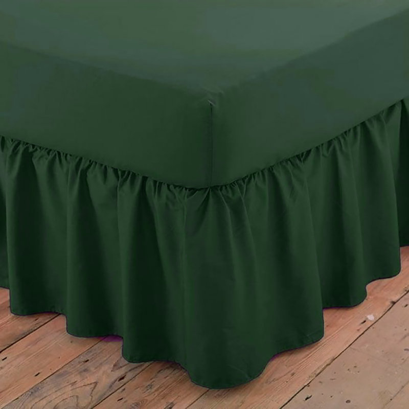Izyan Percale Fitted Sheet, Bottle Green, Single (3')
