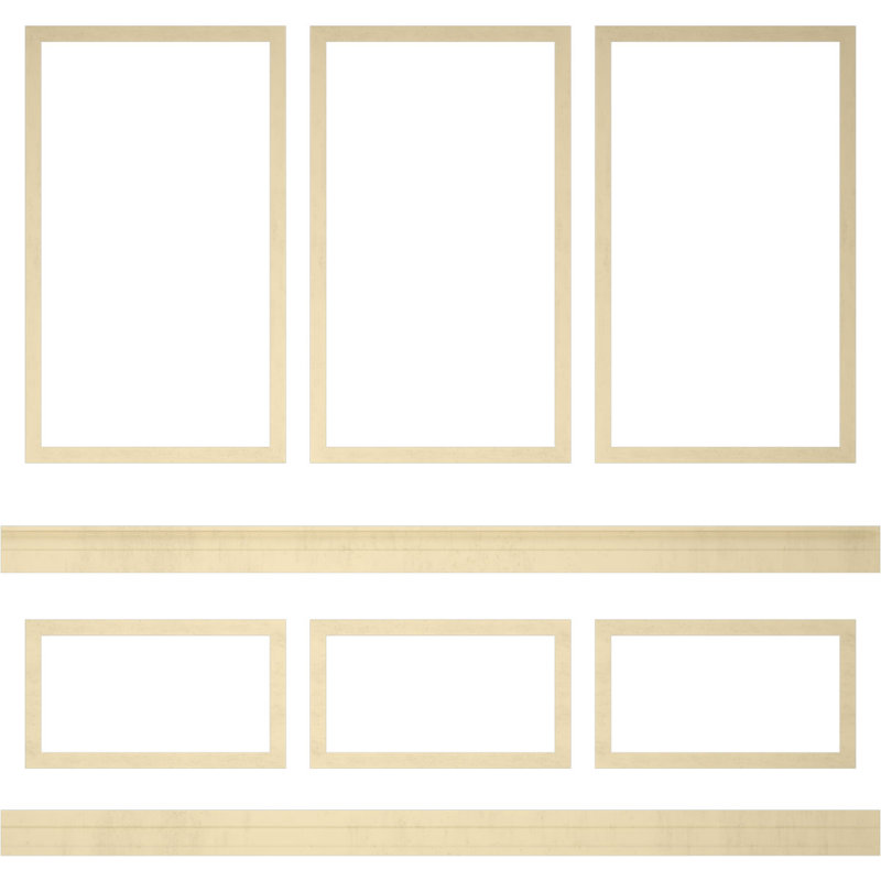 Adjustable White Polyurethane Ashford Square Panel Wainscot Kit
