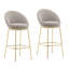 Ensemble de 2 tabourets d'intérieur revêtus de métal plaqué or-1228396571
