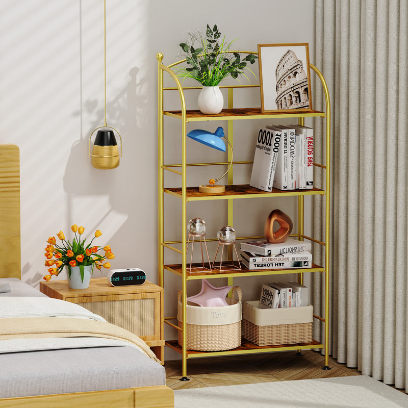 Bibliothèque étagère sans assemblage, (4 tablettes) H 48,4 po x l 23,3 po x P 12,2 po
