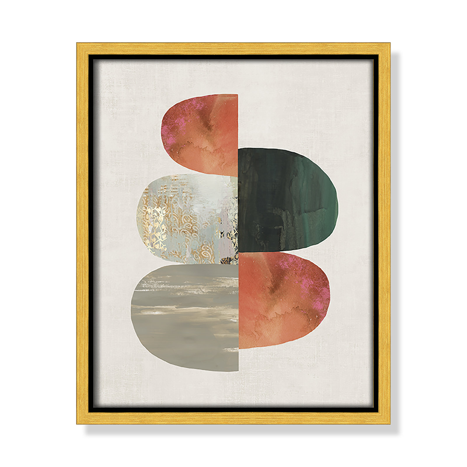 Evolving Energy II by Tom Reeves - Print, Framed Canvas, 11.5" H x 9.5" W, Gold