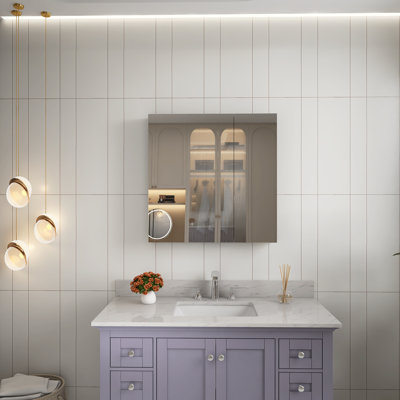 30 " H Frameless Medicine Cabinet with Mirror