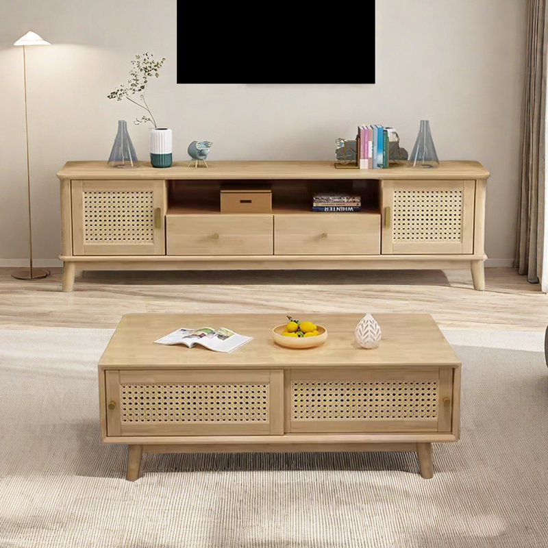 2 - Piece Solid Wood Living Room Table Set