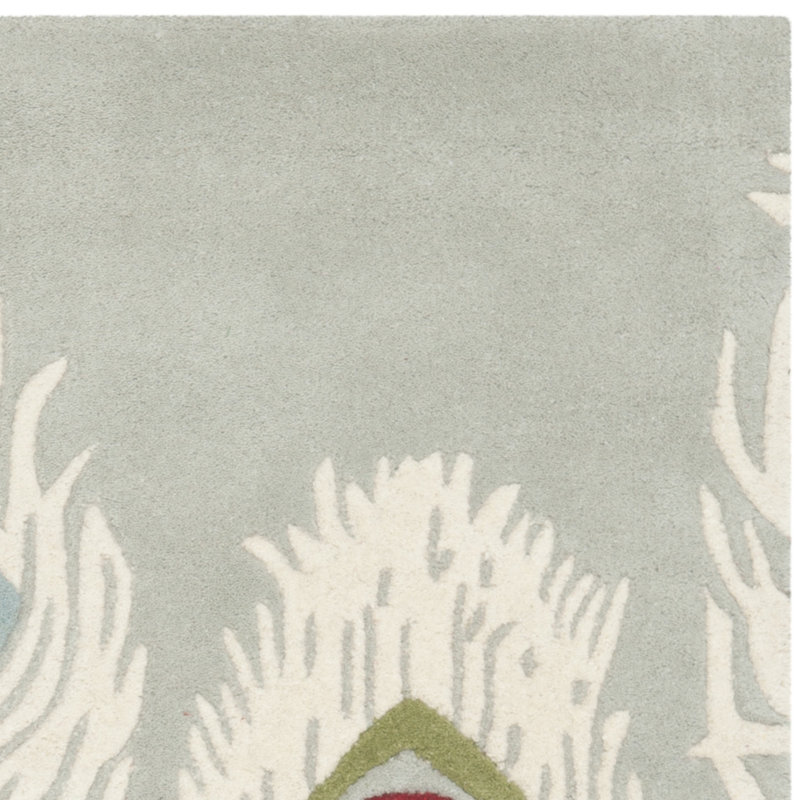 Nonia Hand Tufted Wool & Viscose Pile Abstract Rug, Rectangle 2'6" x 4'