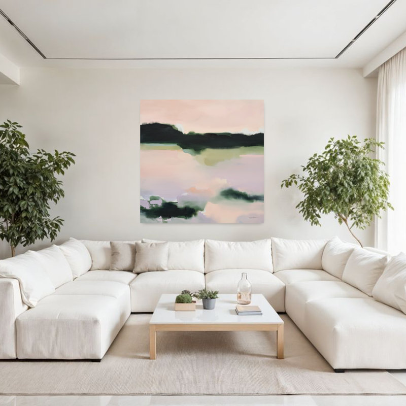 Reflets de moi, paysage contemporain abstrait, art naturel, H 48 po x l 48 po