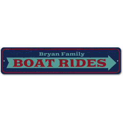 Enseigne en bateau flèches en aluminium