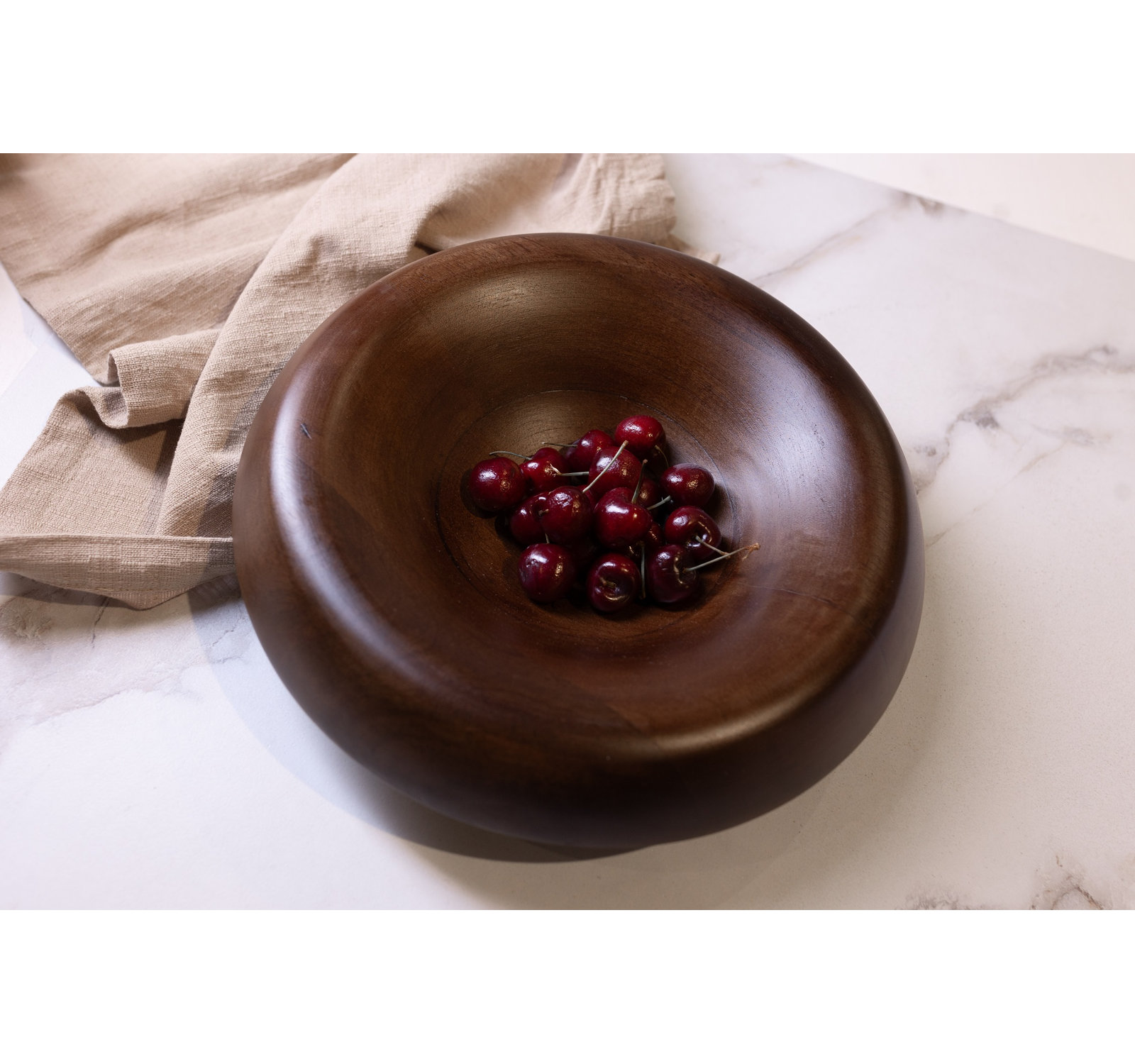 Roshina Wood Decorative Bowl 1, 12" W x 12" D