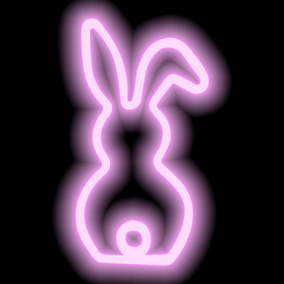 Mignonne lapine à queue de néon pour Pâques