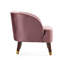 Fauteuil d'appoint rembourré avec pieds en bois-204180402