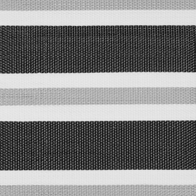 Tapis contemporain à rayures Seattle noir, Rectangle 7 pi 11 po x 10 pi 3 po