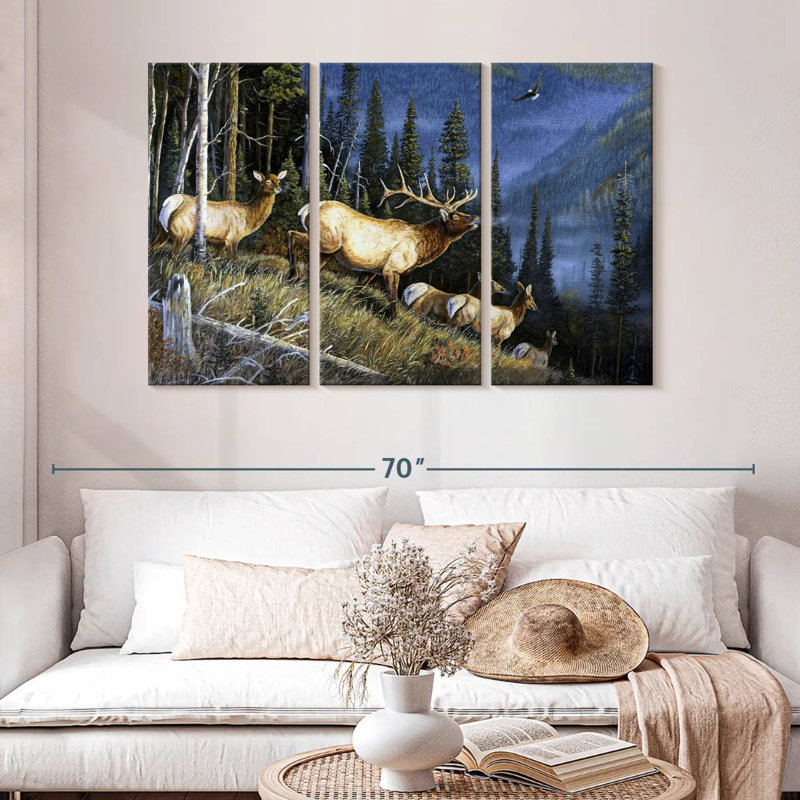 Brampt Eagle Mountain Fauna, 32" H x 50" W