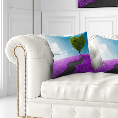 Heart Tree Abstract - Coussin imprimé abstrait