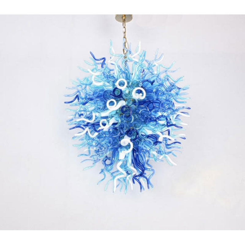 Lustre sphérique en acier inoxydable à 20 lumières Murana, Améthyste, Chrome, 48" Wide x 52" Height
