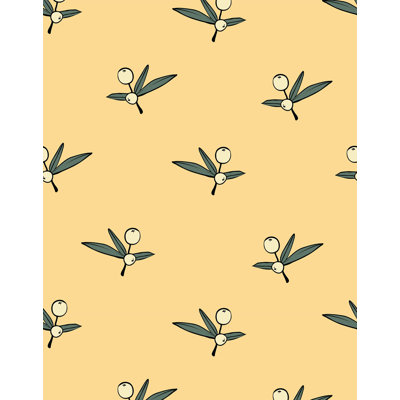 Walesky 7m x 75cm Matte Olive Pattern Wallpaper Roll