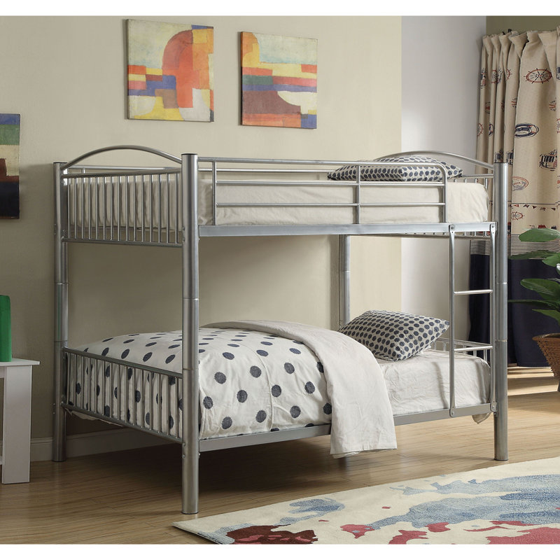 Youngstown Kids Bunk Bed, Silver, Twin
