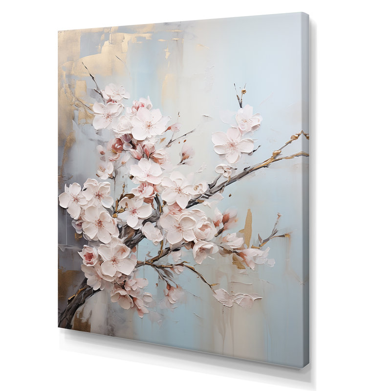 Impression sur toile encadrée, "Cherry Blossom I", H 32 po x l 16 po x P 1 po, Toile tendue