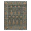 Rug & Kilim’S Block Print Rug, Teal And Gray Tones With Whimsical Floral Pattern-57733045