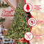Arbre de Noël pleine forme avec lumières UL - branches mixtes Pe / Pvc, base large pour espaces spacieux, structure à charnières, support en métal stable-551982354
